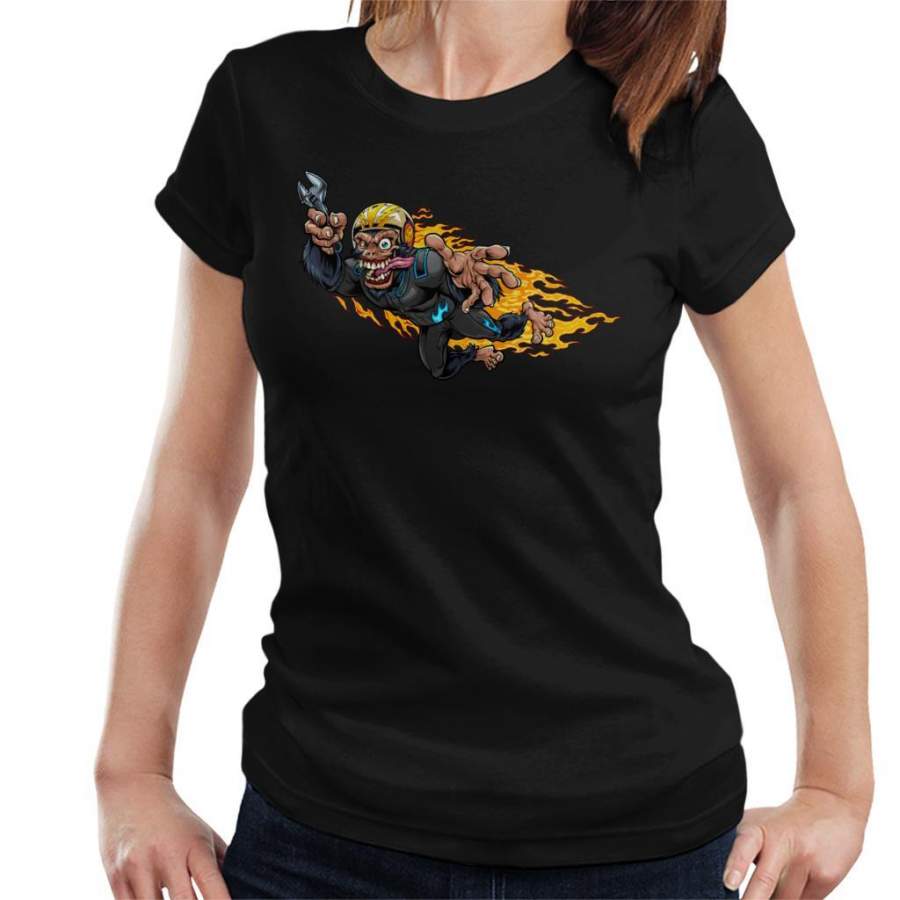 Stuntman Monkey Racer Women’s T-Shirt