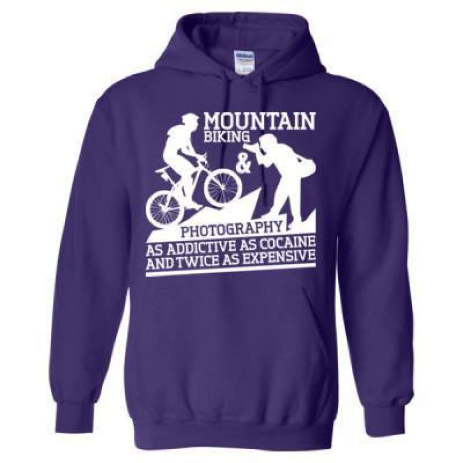 AGR Mountain Biking And Photography As Addictive As Cocaine And Twice As Expensive – Heavy Blend™ Hooded Sweatshirt