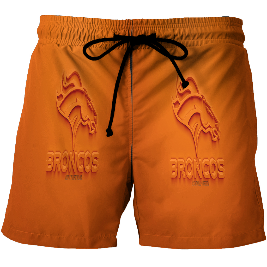 Denver Broncos Emblem V27 3D All Over Print Summer Beach Hawaiian Short