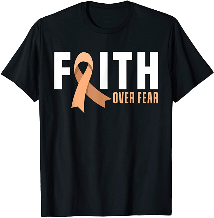 Faith God Fear God Jesus Christ Uterine Cancer Warrior T-Shirt