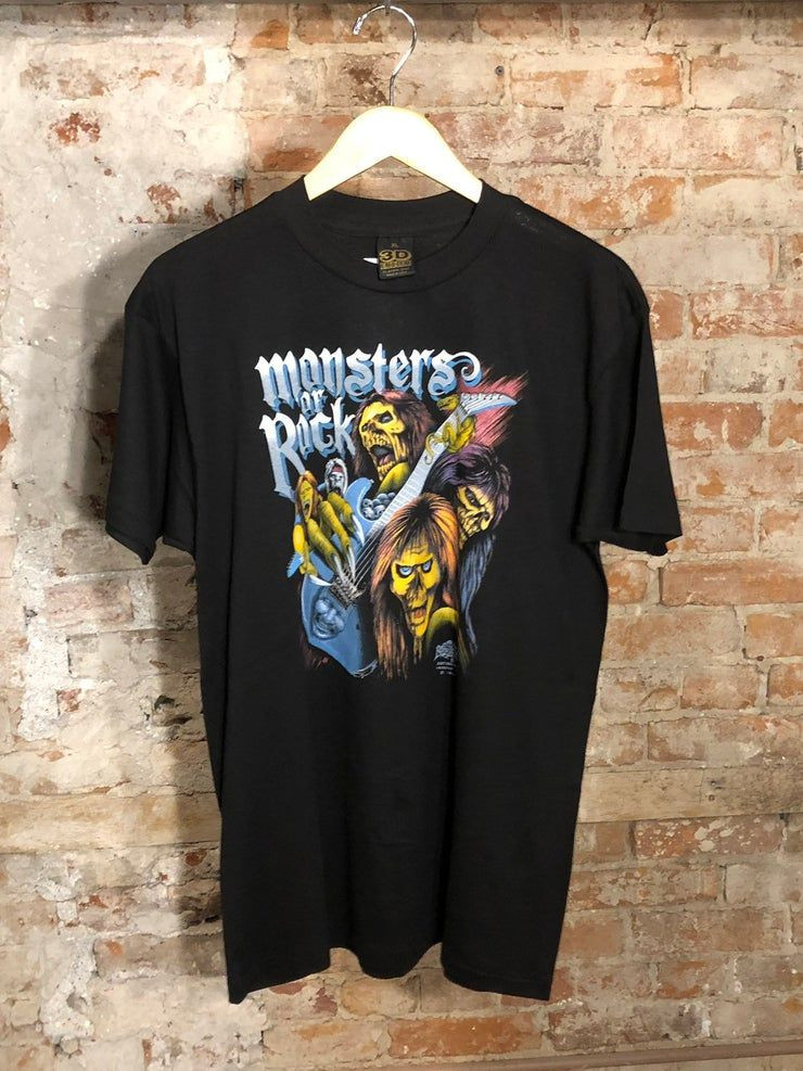 Gratuit Shipping 1989 3D Emblem Monsters Of Rock Vintage Rare Single Stitch Shirt