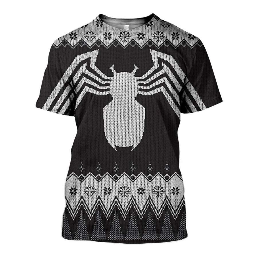 3D All Over Printed Ugly Sweater Venom Shirts and Shorts