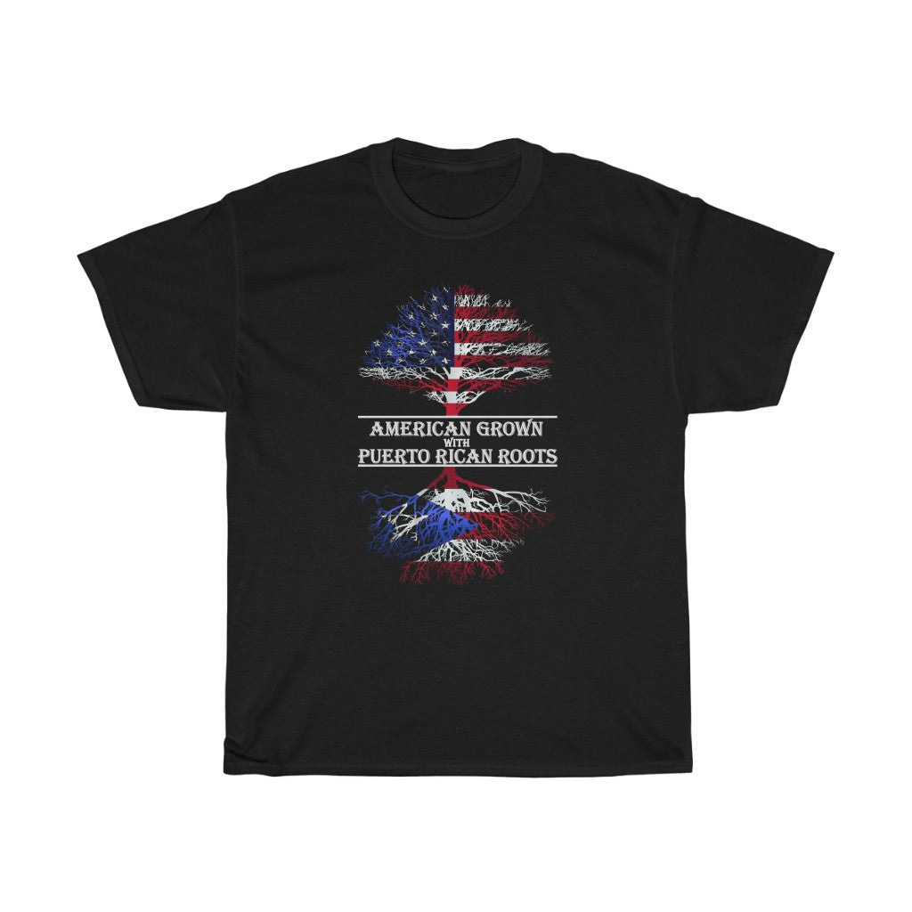 American Grown With Puerto Rican Roots – Unisex Heavy Cotton Tee