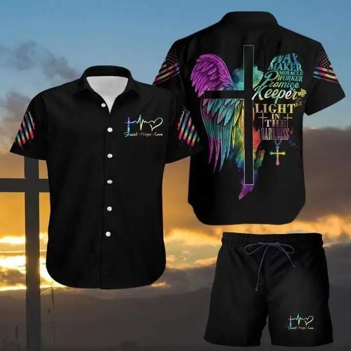 Way Maker Miracle And Faith Hope Love Aloha Hawaiian Shirt Colorful Short Sleeve Summer Beach Casual Shirt For Men And Women