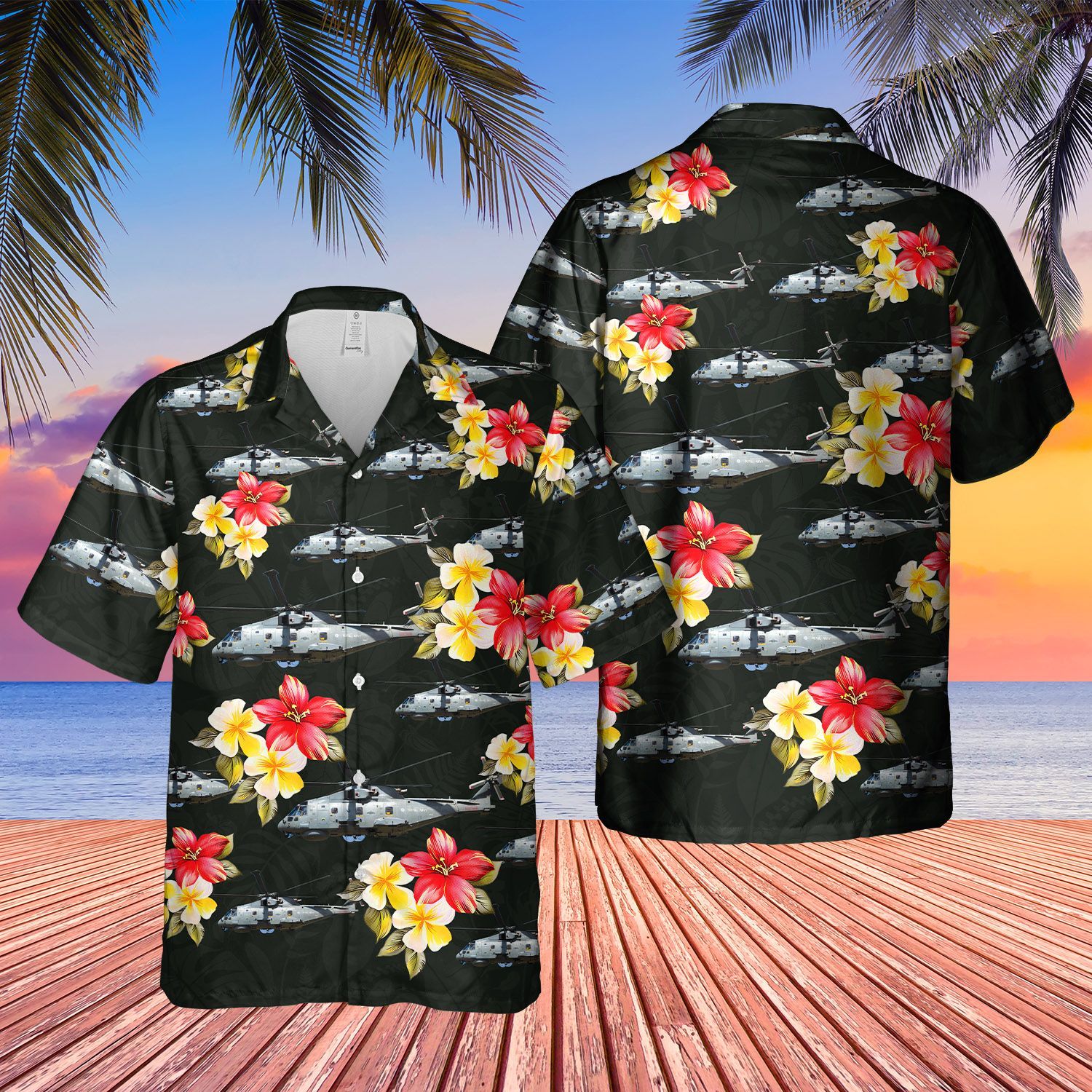 Royal Navy Merlin Black Awesome Design Unisex Hawaii Shirt For Men And Women Ha96714