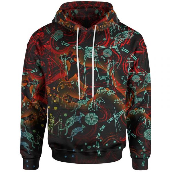 Ruddycheeks Hoodie, Kangaroo Adults Indigenous Art