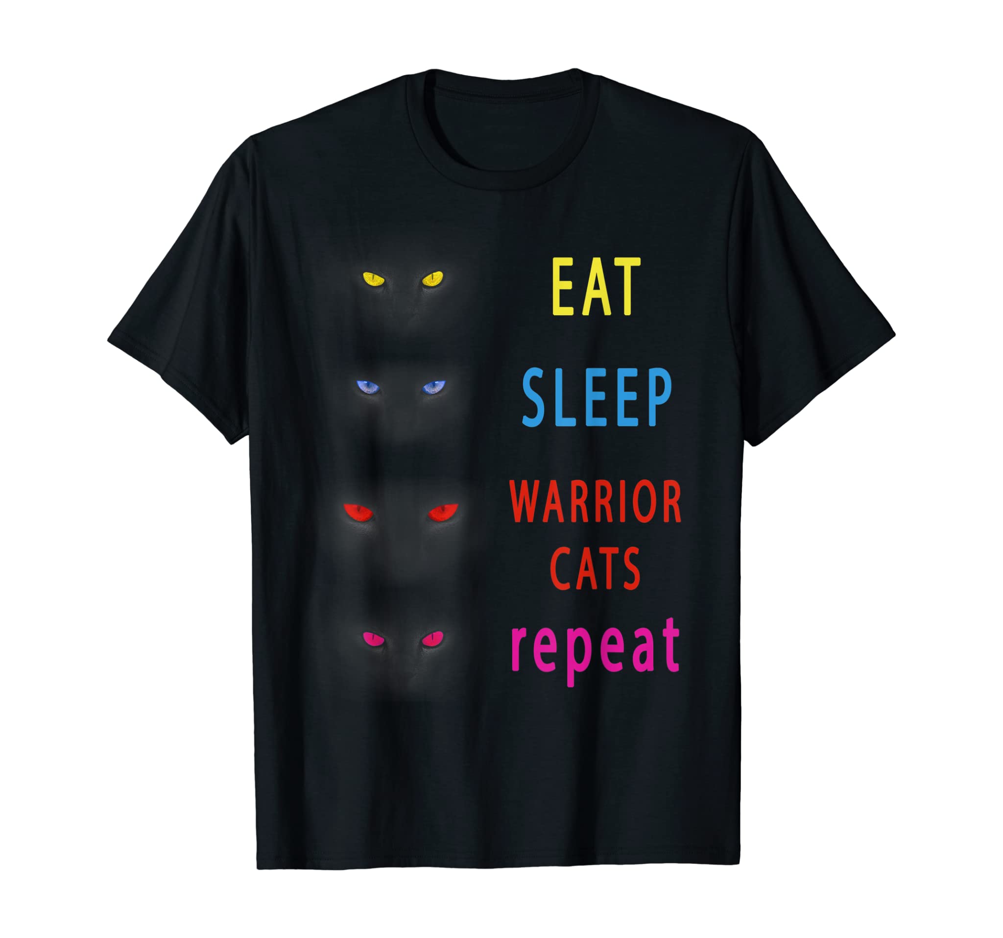 Eat Sleep Warrior Cats Repeat Tee Funny Cat Lover