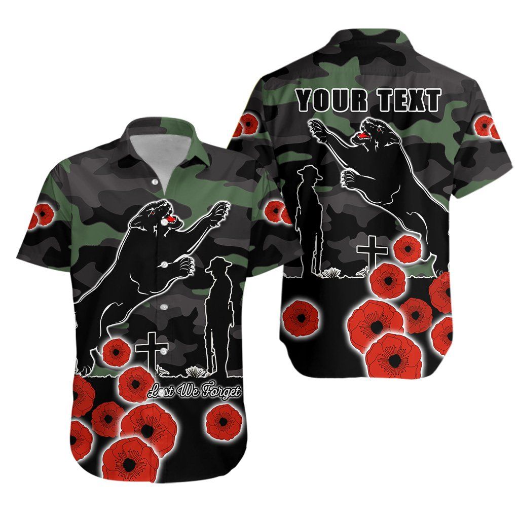 Panthers Anzac Day Hawaiian Shirt Simple Poppy K13