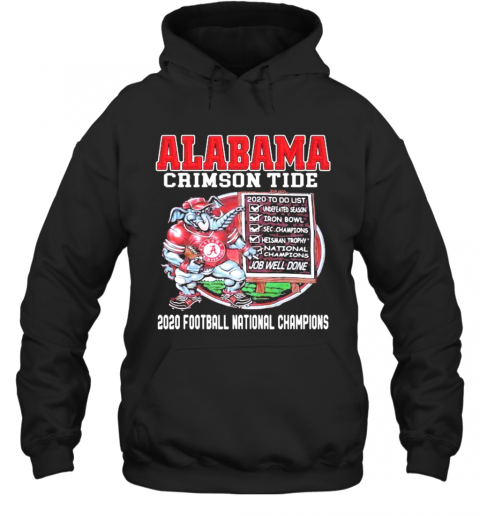 Alabama Crimon Tide 2020 Football National Champions Elephant Hoodie