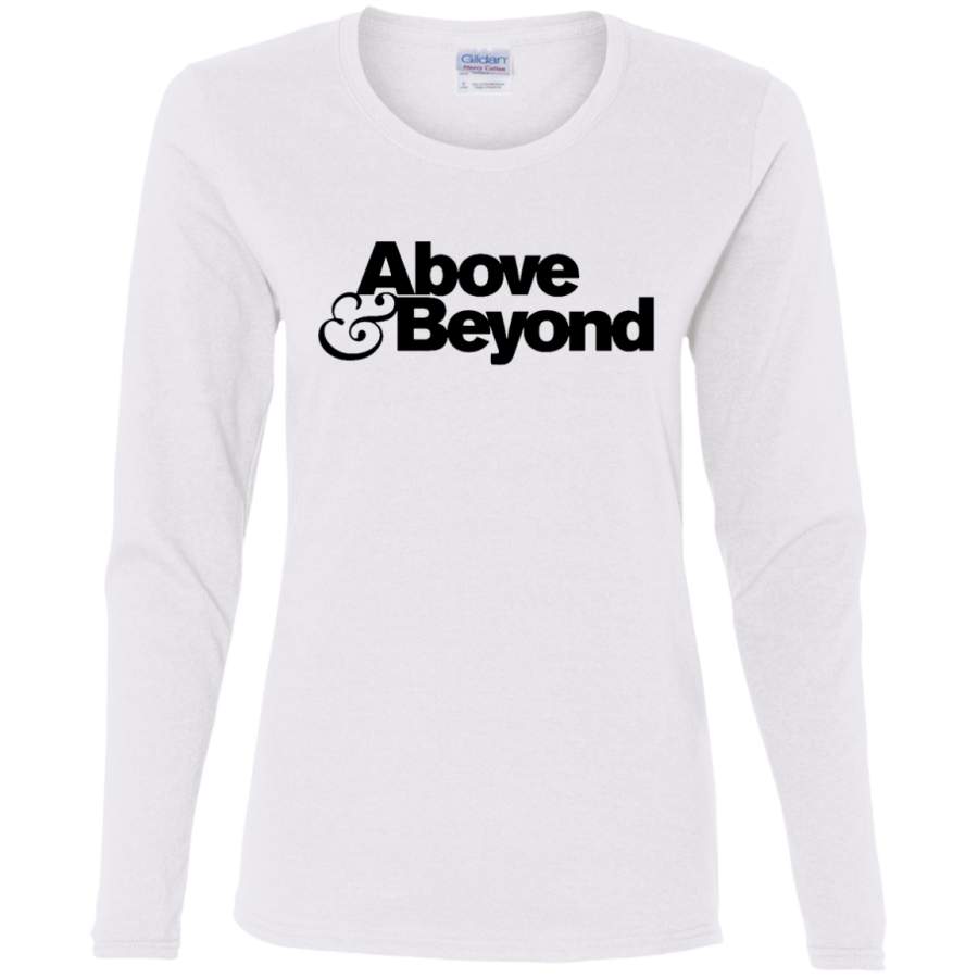 AGR Above and Beyond Logo Ladies’ Cotton LS T-Shirt