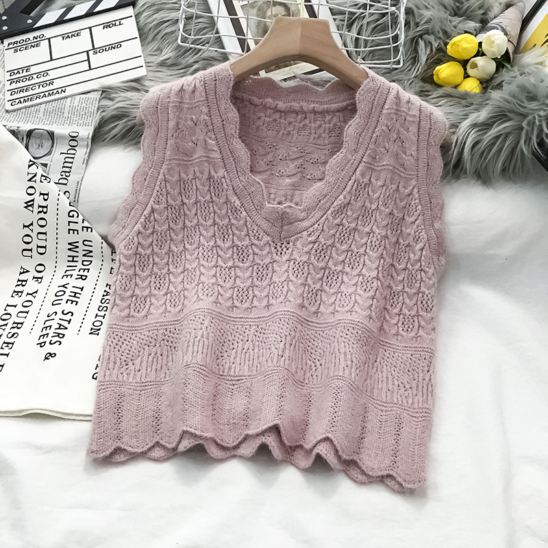 Sweater Vests Women Spring Sweetie Korean Style Sleeveless Students Casual High Street All-match Ulzzang Knitted Comfortable Ins alx