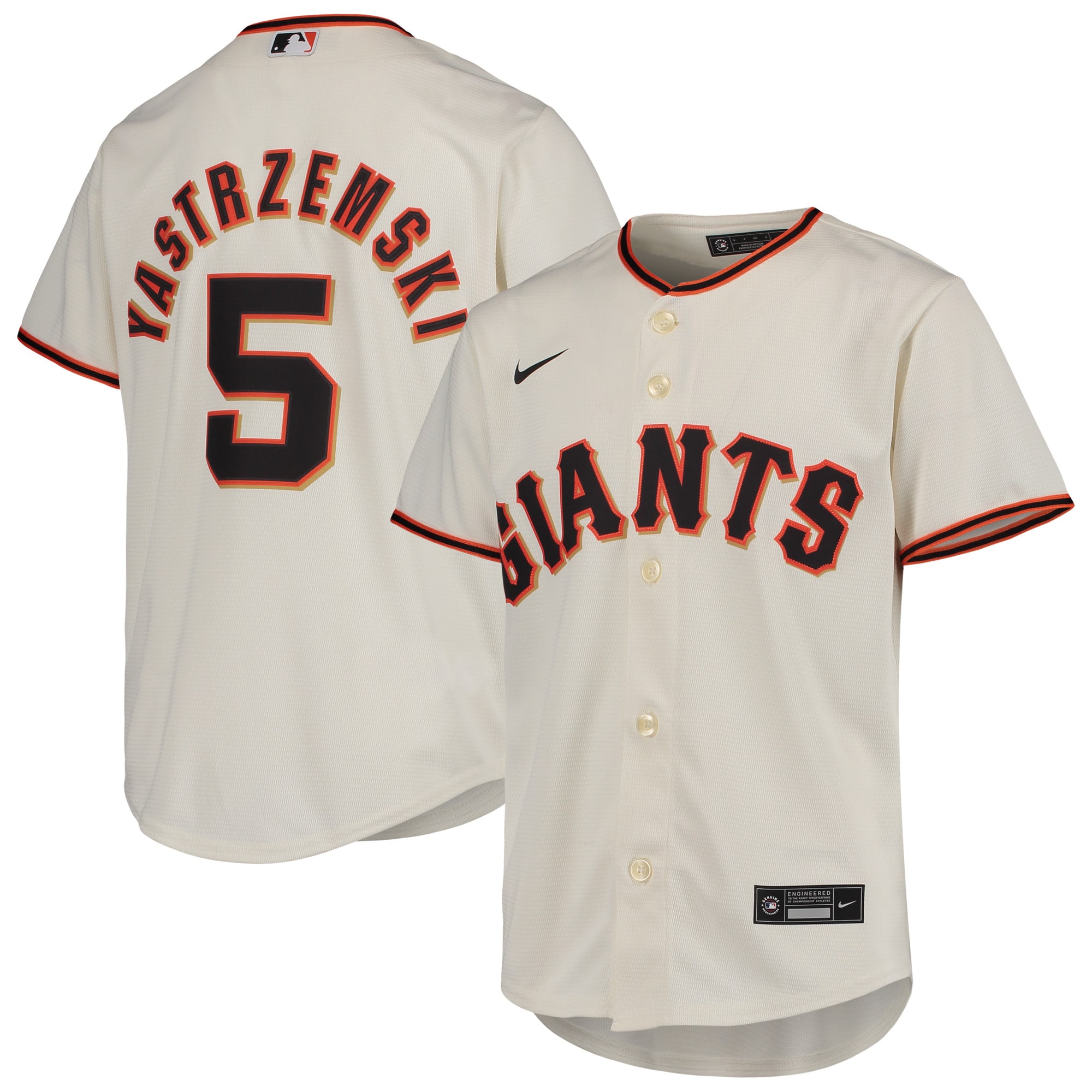 Mike Yastrzemski San Francisco Giants Youth Alternate Replica Player Jersey – Cream