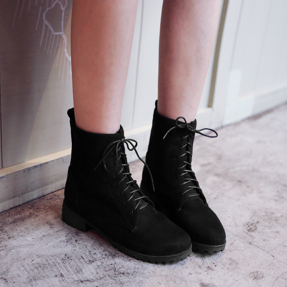 Lace Up Ankle Boots Women Shoes Fall|Winter 1805