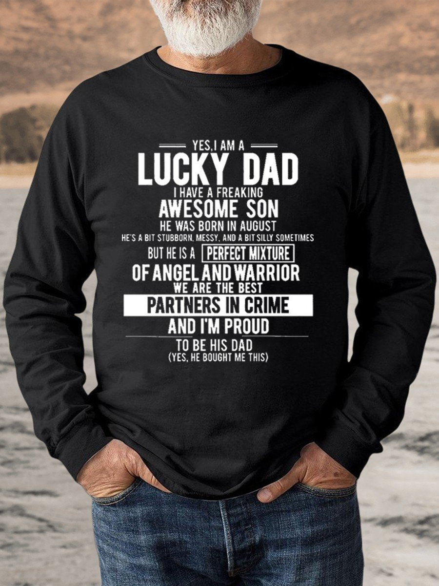 Men’S Yes, I’M A Lucky Dad Sweatshirt
