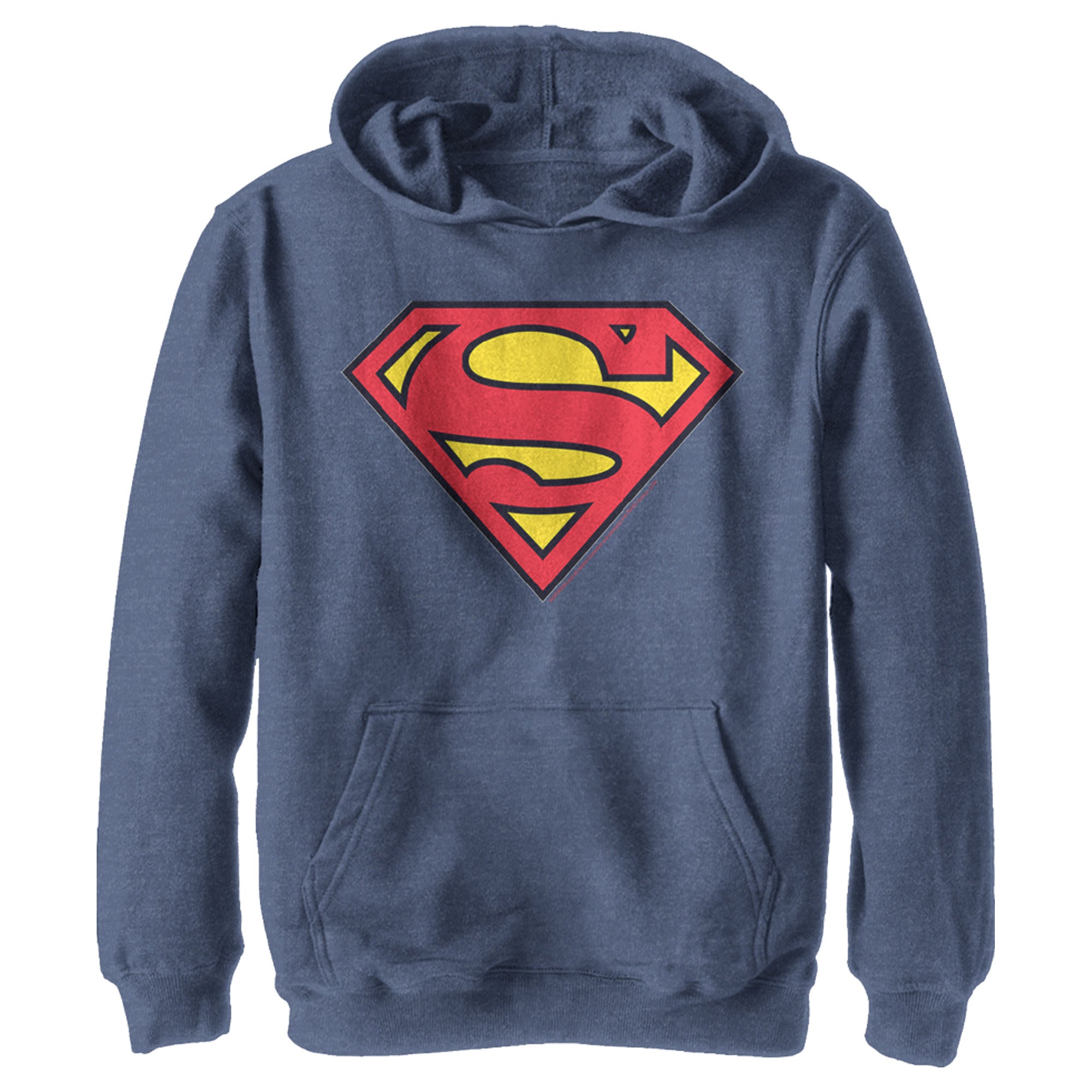 Boy’S Superman Classic Logo Pull Over Hoodie