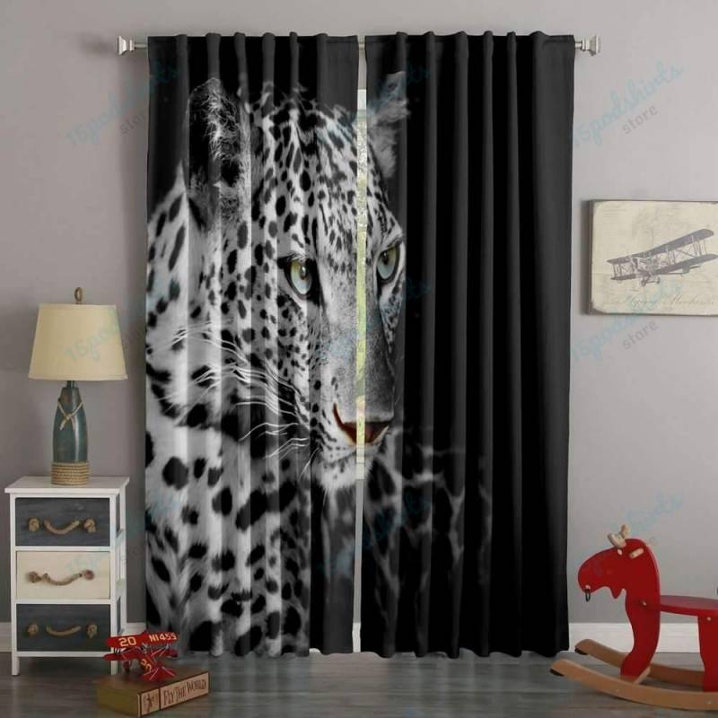 3D Printed Leopard Style Custom Living Room Curtains