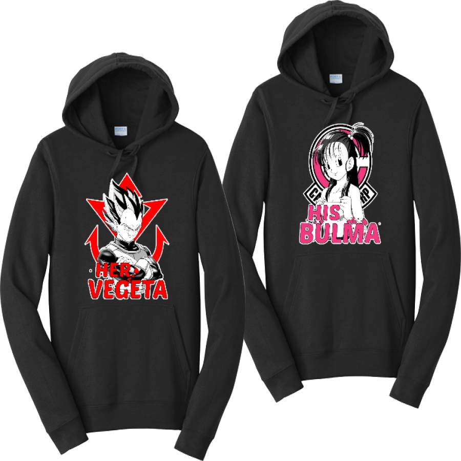 Her Vegeta And His Bulma Hoodies Couples Matching Sweatshirts