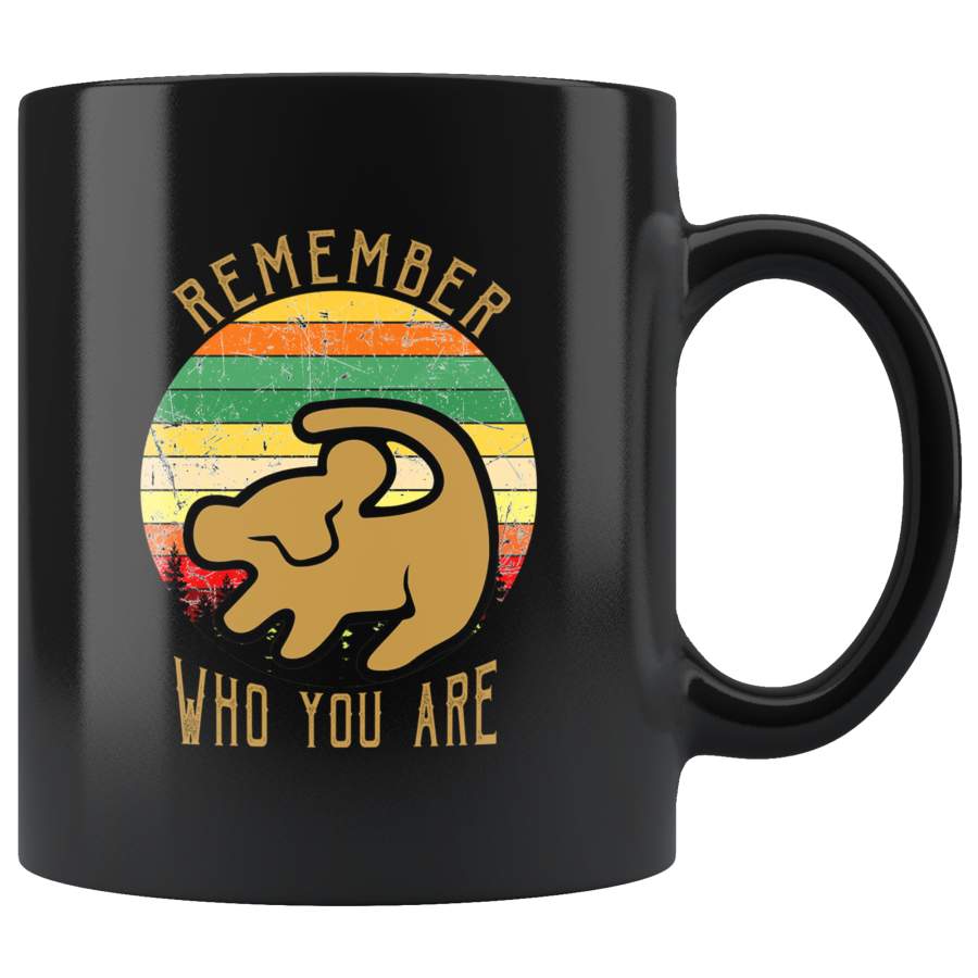 Vintage Simba remember who you are black gift coffee mug