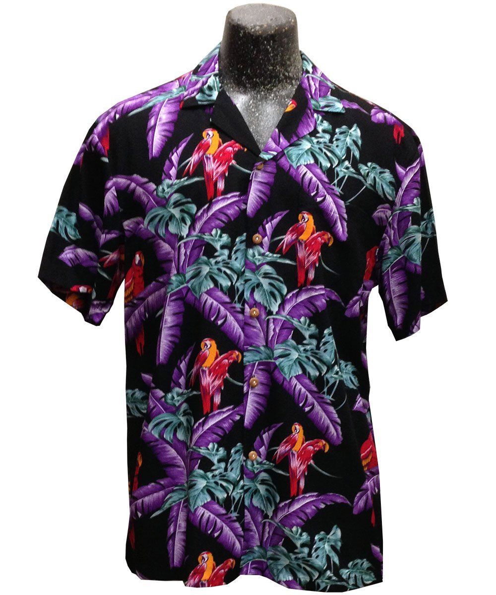 Jungle Bird Black Hawaiian Shirt (magnum Pi Shirt)