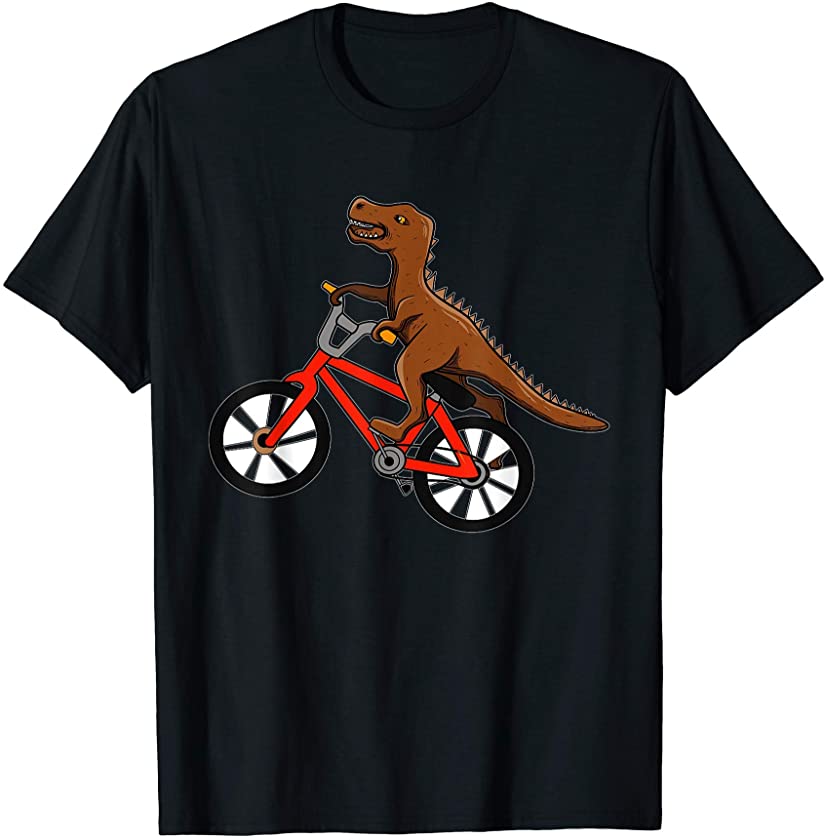 BMX Bicycle T-Rex Dino Tyrannosaurus Bike Motocross Kids T-Shirt