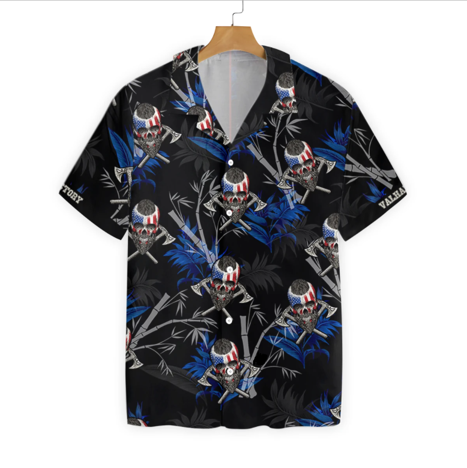 Victory Or Valhalla Viking Black Hawaiian Shirt Ha98388