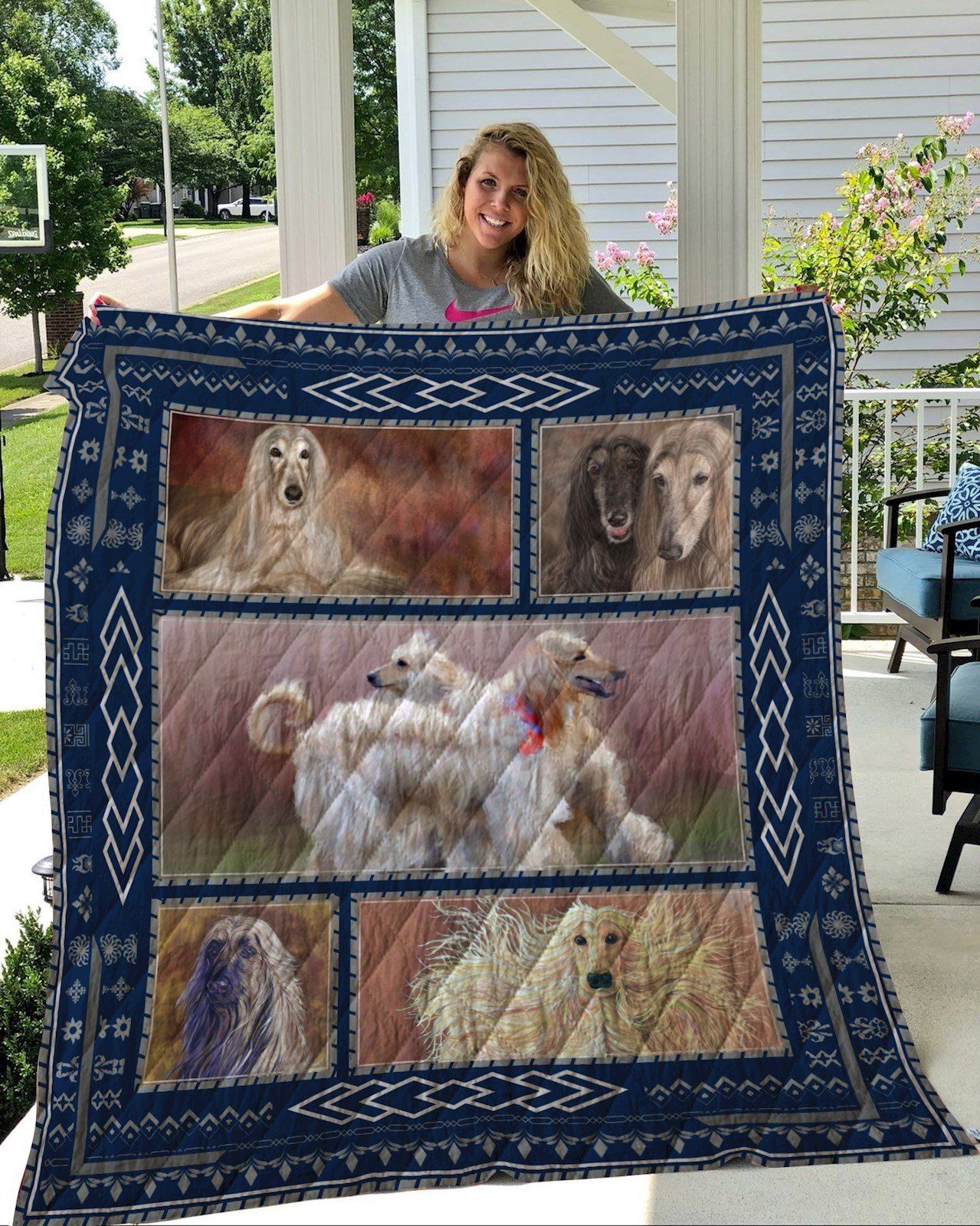 Afghan Hound 2 3D Quilt Blanket HGM6