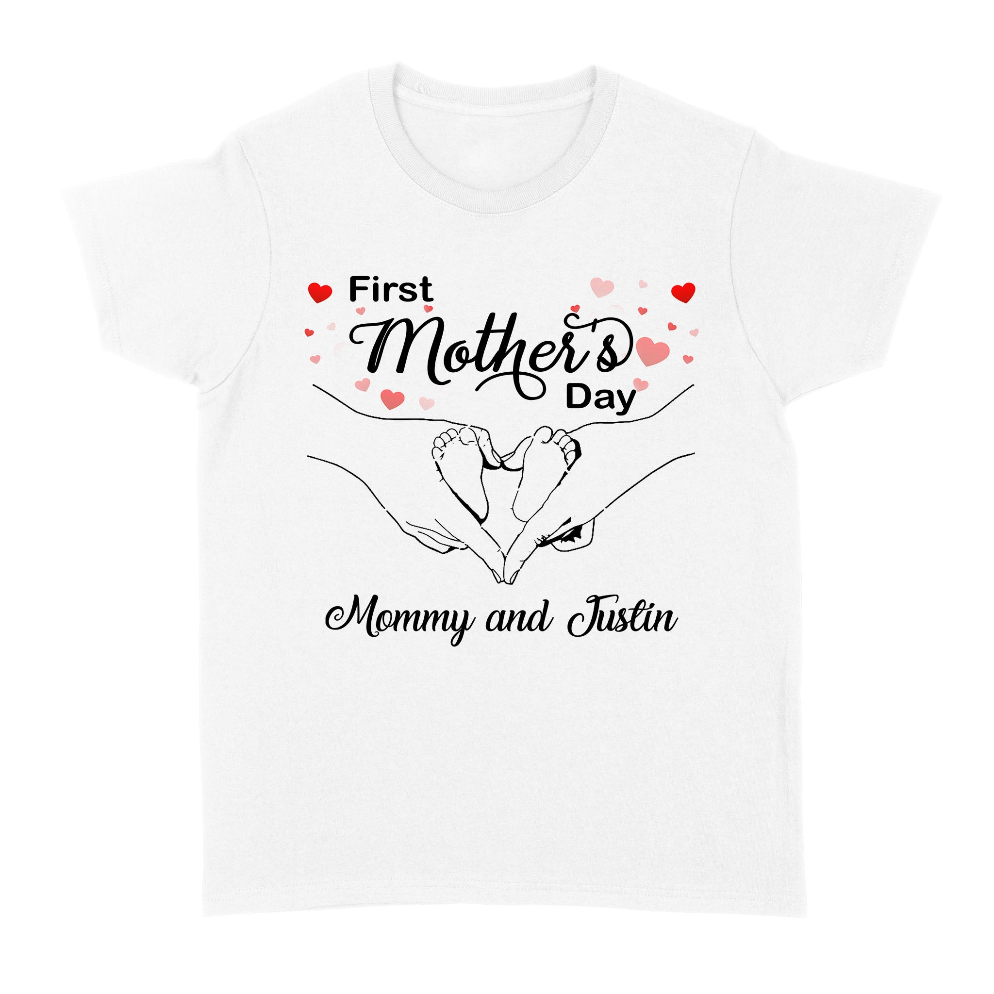 New Mom Cute Shirt| First Mother’s Day Custom Baby Name| Gift for New Mom, Pregnant Mom, Mom to Be| NTS104 ChipteeAmz