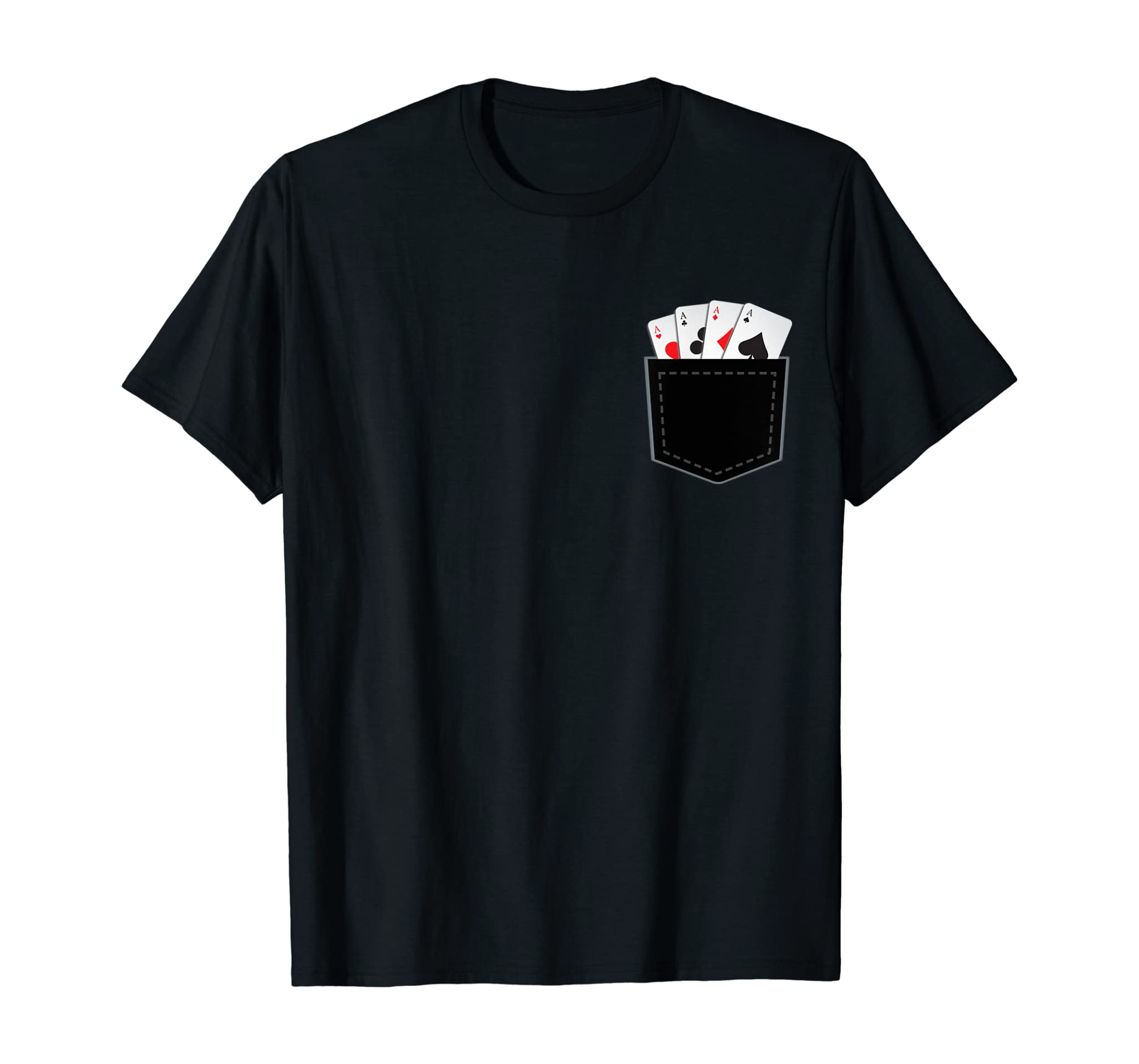 Poker Four Aces Gambling T-Shirt – Pocket of Aces T-Shirt