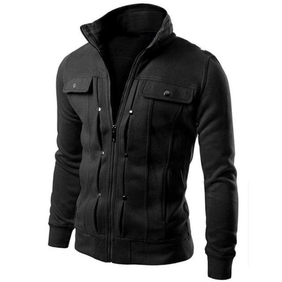 T-Bird Brand Hoodies Men 2018 Male Long Sleeve Hoodie More Buckle Decoration Sweatshirt Mens Moletom Masculino Hoodies Slim 4XL