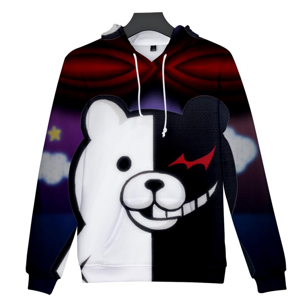 Unisex Colorful 3D Printed Monokuma Harajuku Hoodies