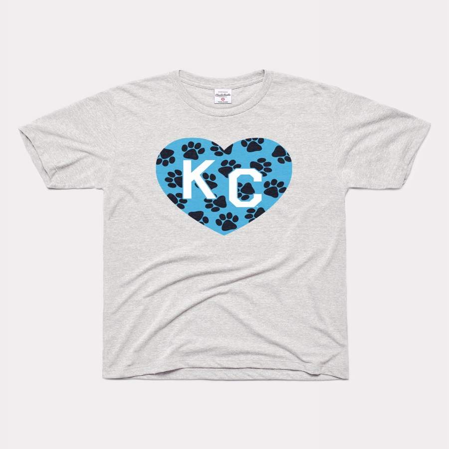 Kansas City Pet Project Paws KC Heart Vintage Ash T-Shirt