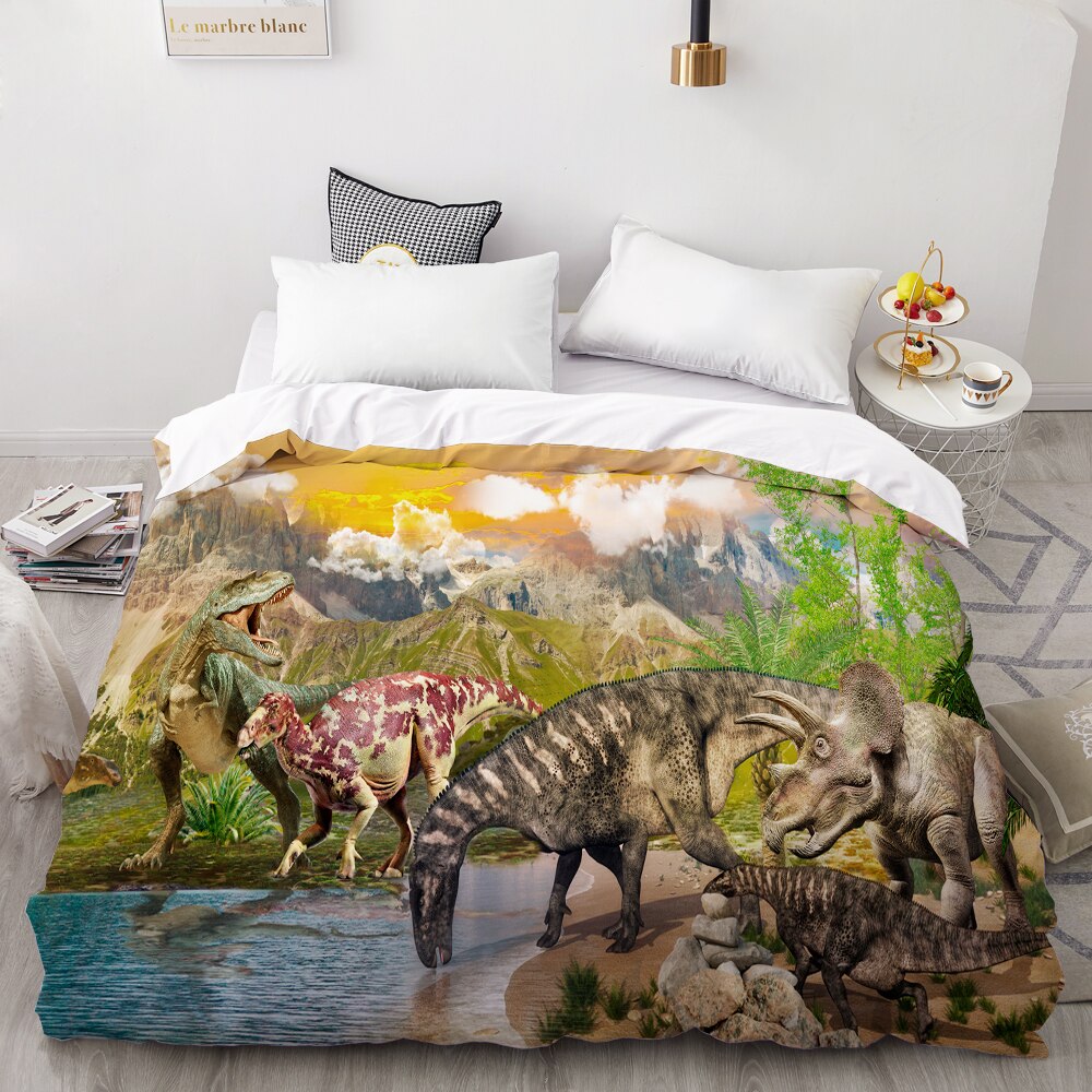 3D Hd Digital Printing Custom Duvet Cover,//Blanket Case Queen King Bedding 200×200 Tyrannosaurus Rex Dinosaurs