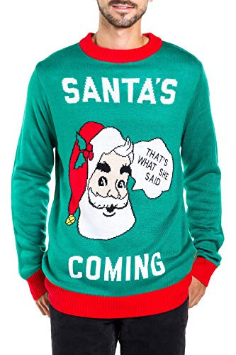 Santa’S Coming (That’S What She Said!) Ugly Christmas Sweater 2021