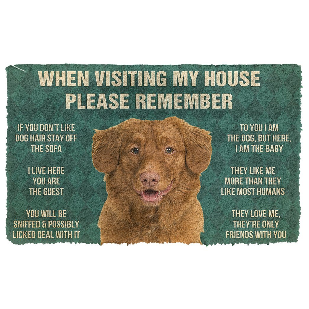 Gearhumans  Gearhuman 3D Please Remember Nova Scotia Duck Tolling Retriever House Rules Custom Doormat