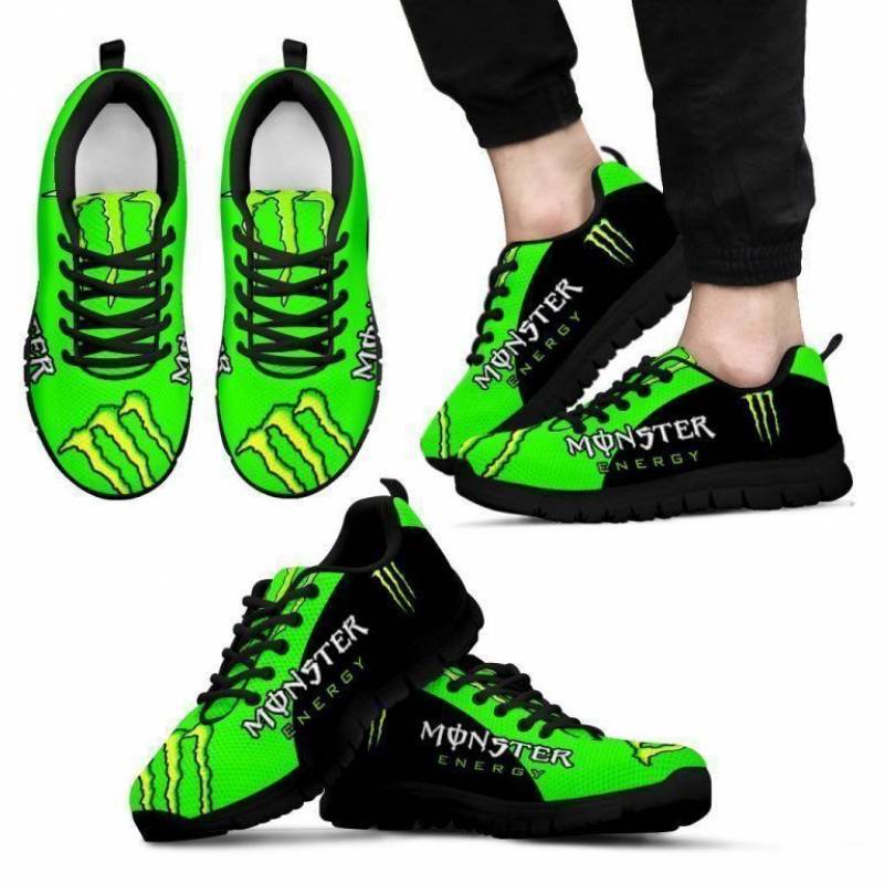 3D Printed Monster Energy NTA Sneakers For Men & Women Ver 1 (Black)