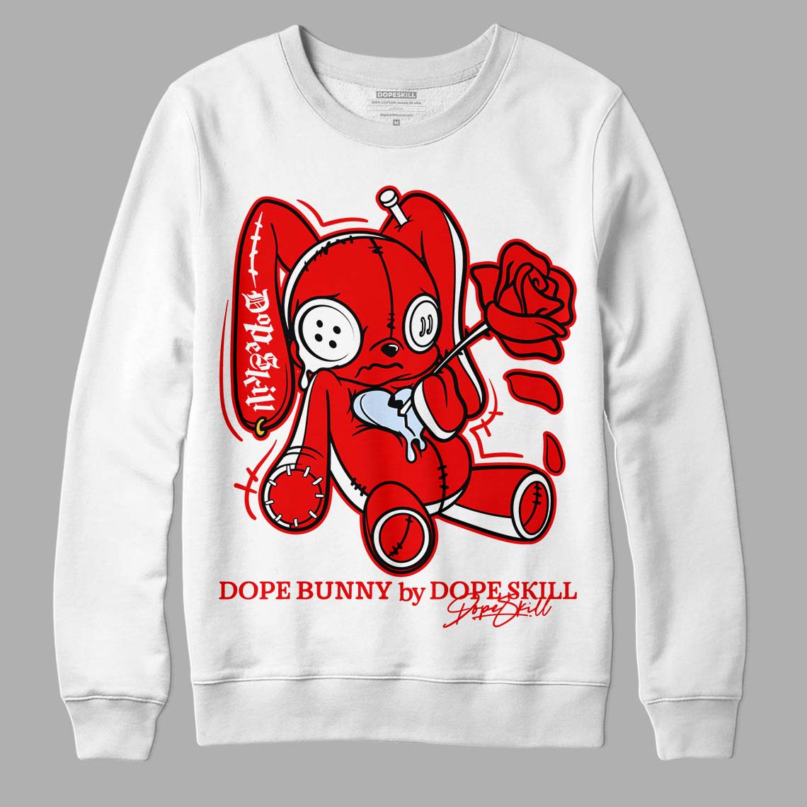 Cherry 11S Dopeskill Sweatshirt Dope Bunny Graphic