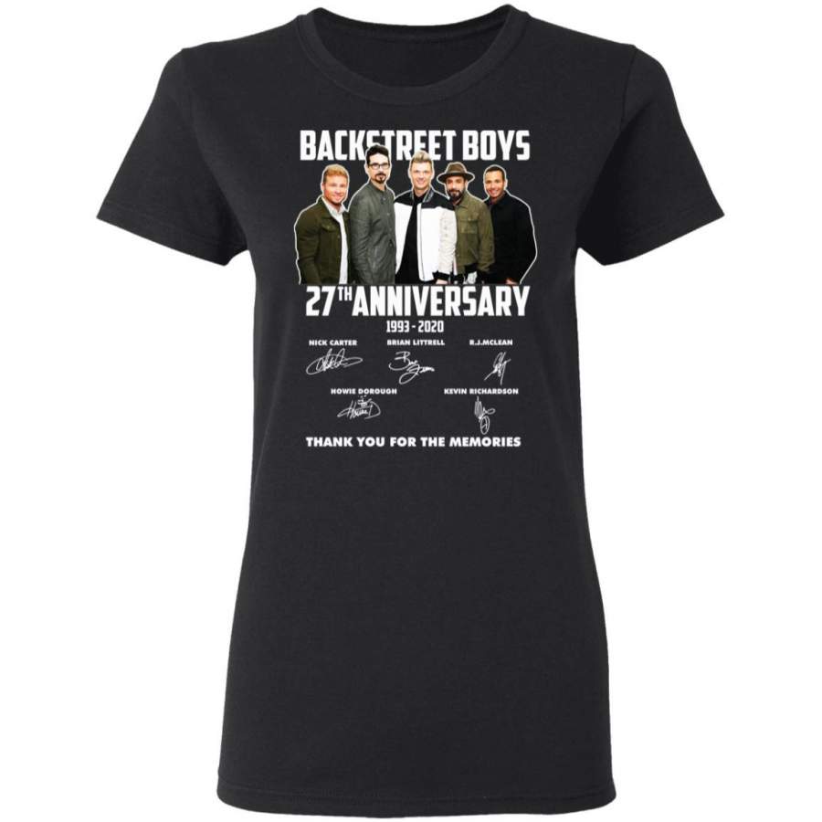 Backstreet Boys 27th Anniversary Thank You for The Memories Signatures T-shirt