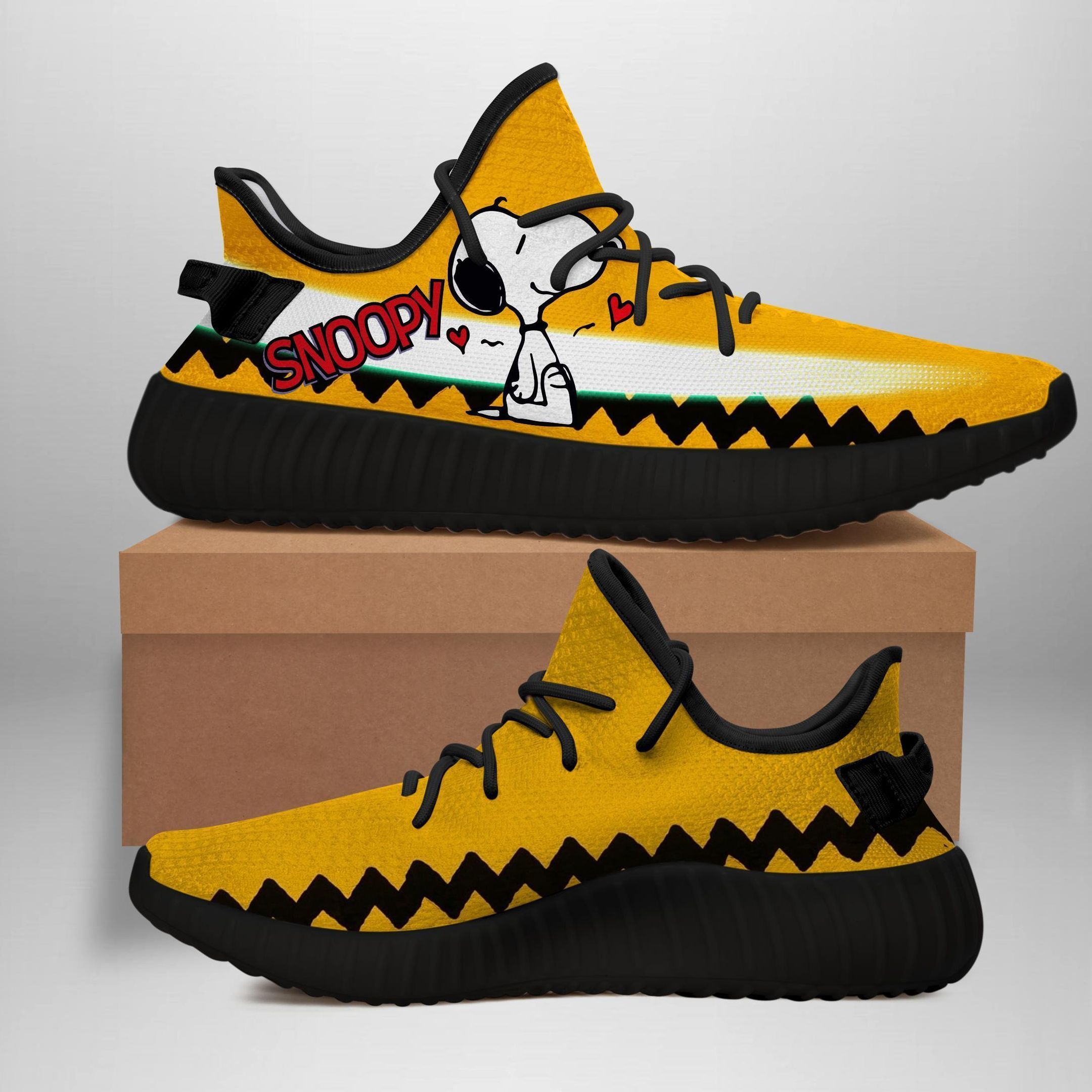 Charlie Brown Snoopy Yeezy Boost Limited Shoes Custom Shoes