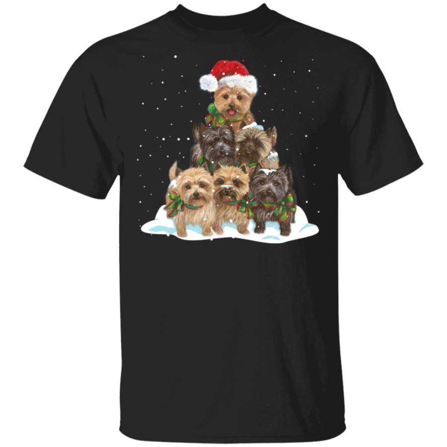 Yorkie Christmas Tree Shirt Funny Santa Dog Snow Ugly Christmas Tee Best Gift For Dog Lover