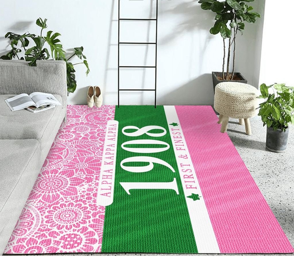 Wonderprint Area Rug Alpha Kappa Alpha First And Finest Area Rug  Lt10