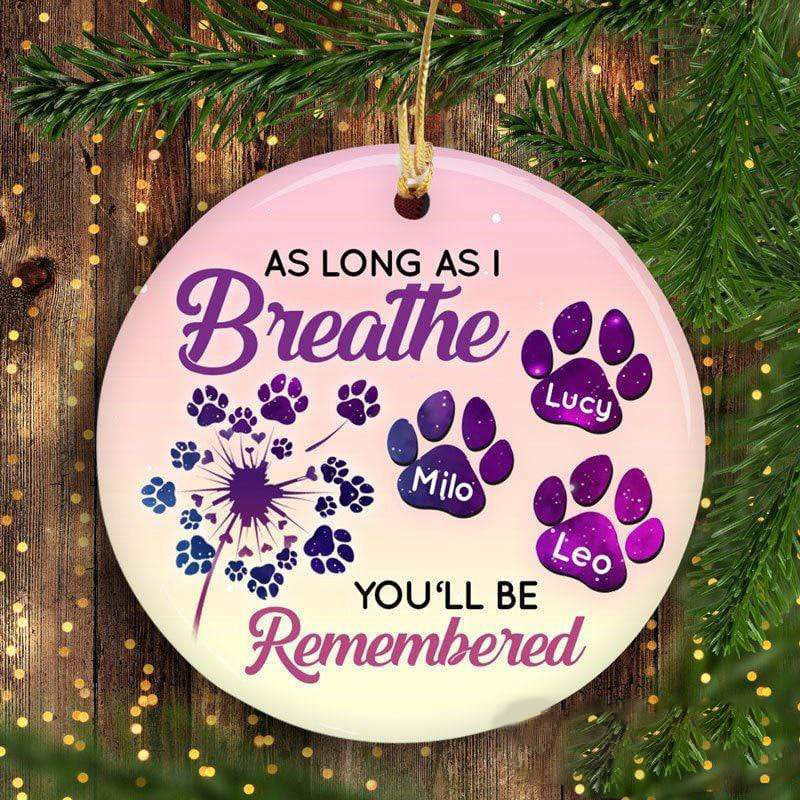 Christmas You’Ll Be Remembered Dog Decorative Memorial Ornament