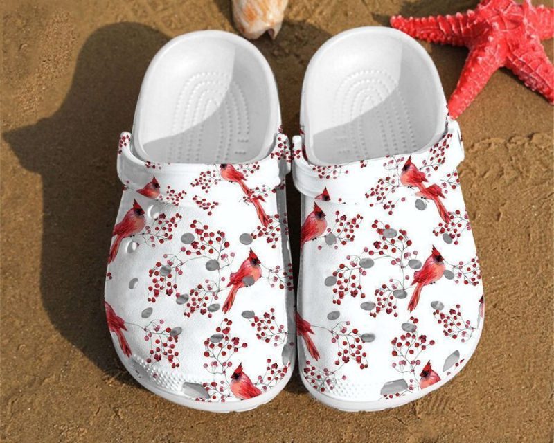 Cardinal Birds Pattern Unisex Birthday Gifts clog Shoes