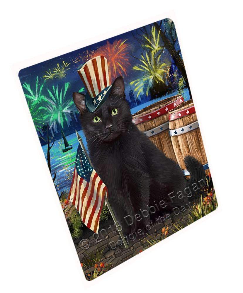 4Th Of July Independence Day Firework Black Cat Blanket Blnkt103674