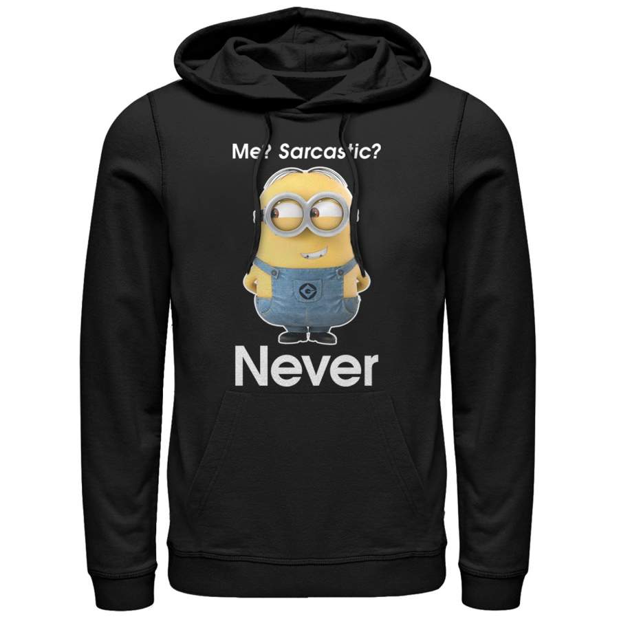 Despicable Me Men’s Minion Never Sarcastic  Lightweight Hoodie