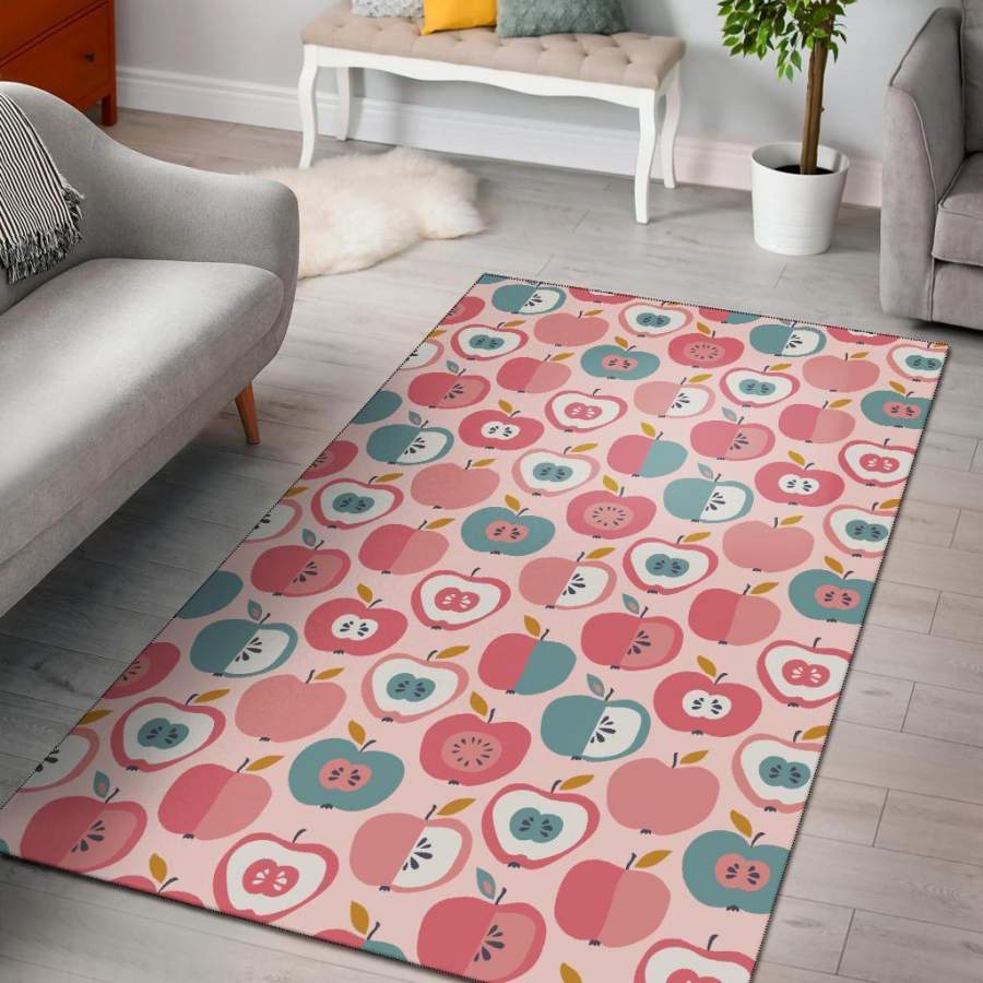 Apple Pattern Print Area Rug
