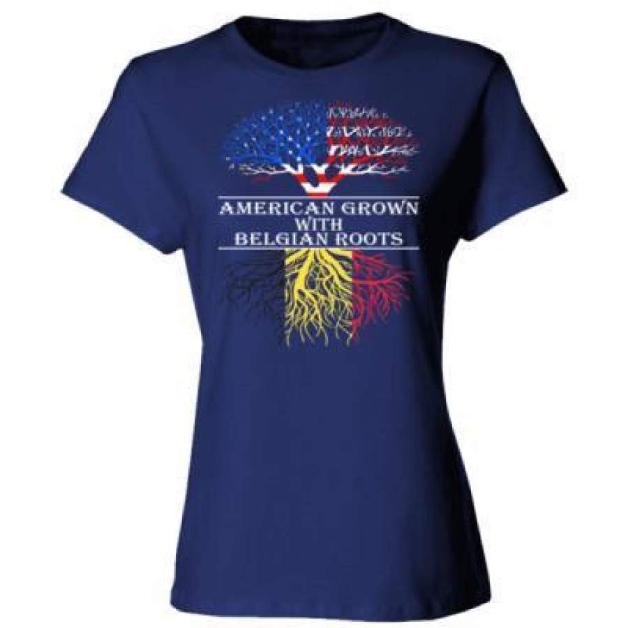 AGR American Grown With Belgian Roots – Ladies’ Cotton T-Shirt