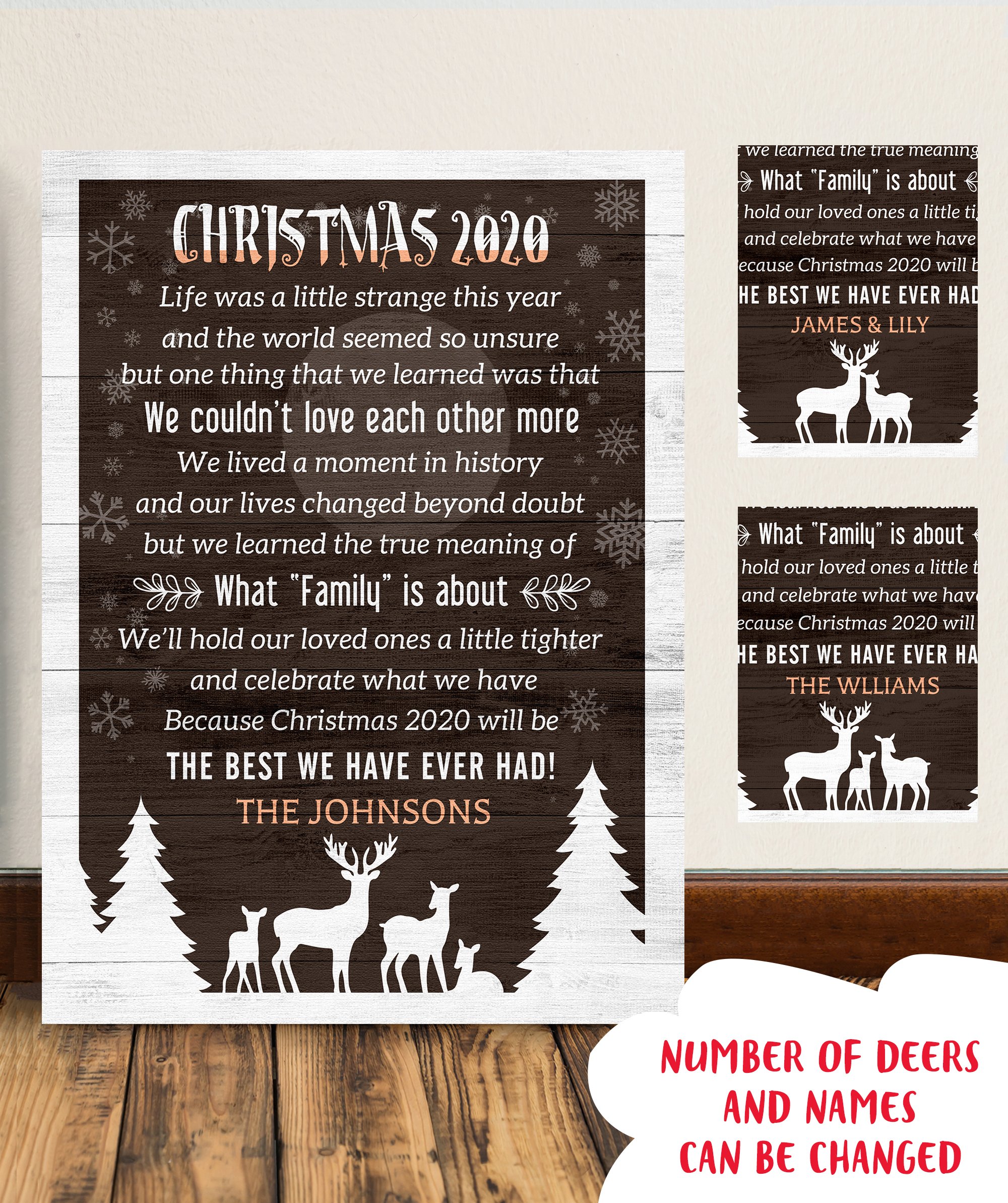 Christmas 2020 The Best We Have Ever Had – Personalized Custom Canvas – Christmas Decorations