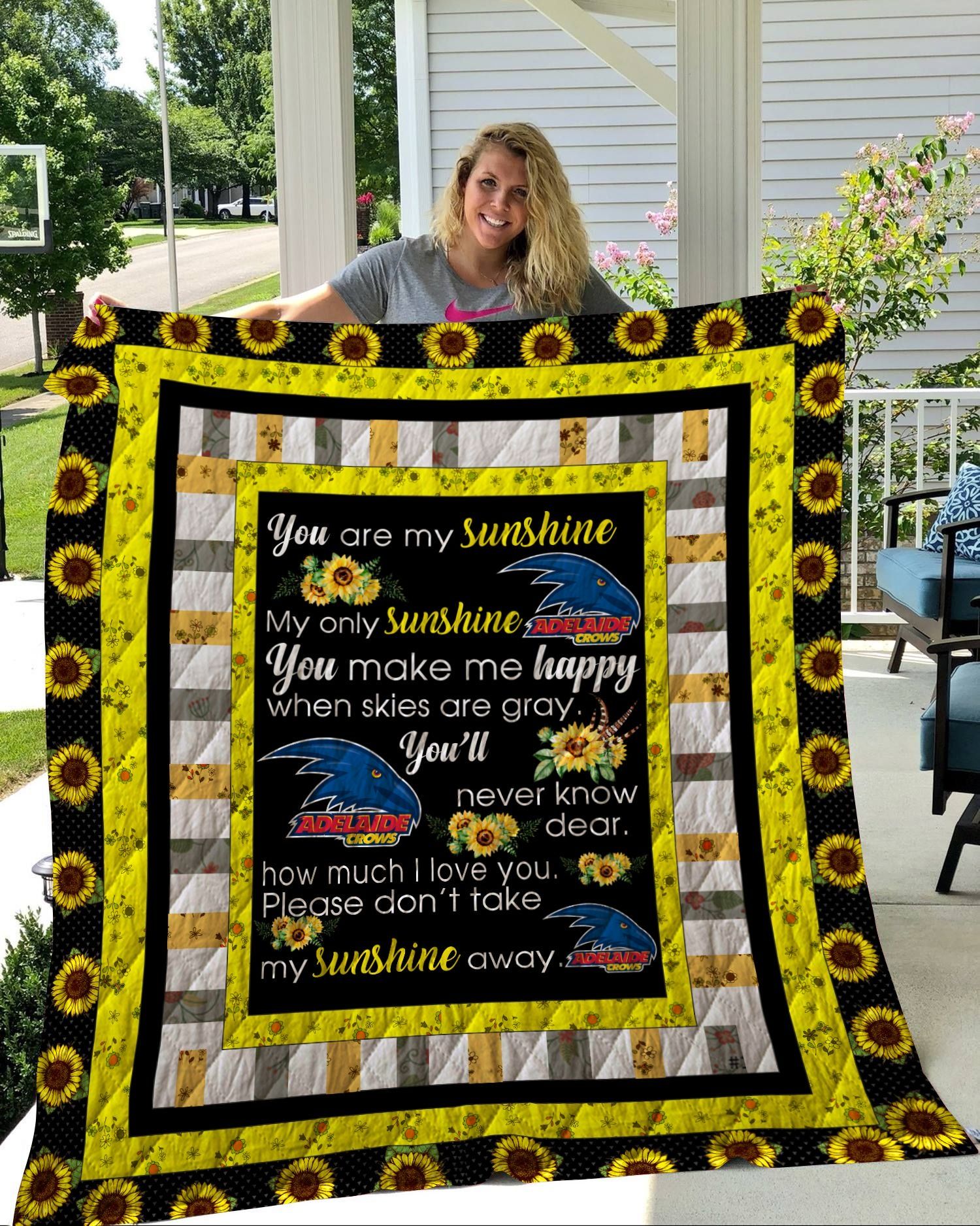 HOQT20 Sunshine Adelaide Football Quilt Blanket