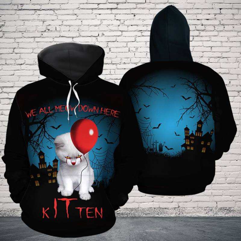 Kitten Halloween H159113 - All Over Print Unisex Hoodie