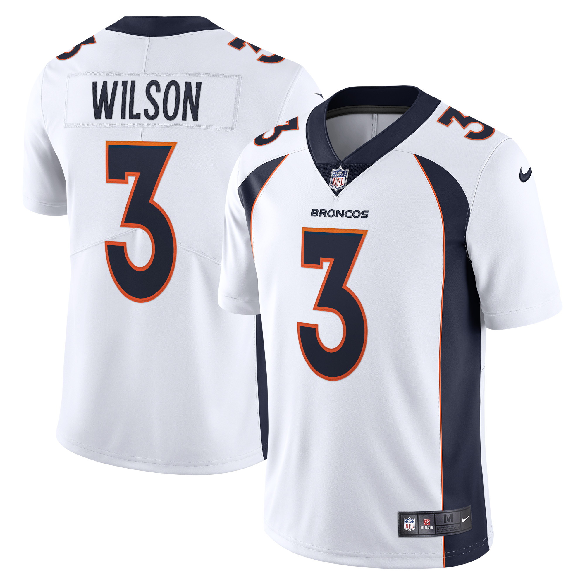 Russell Wilson Denver Broncos Team Vapor Limited Jersey – White